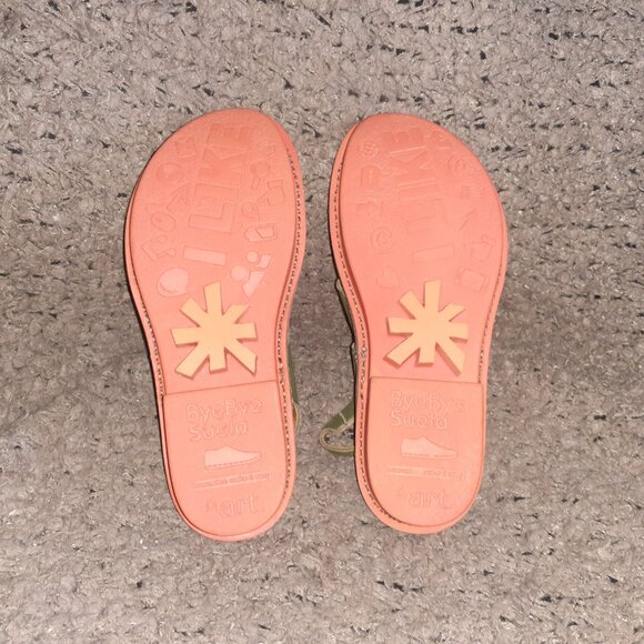 ART COMPANY-1105-I Like Memphis-Khaki Green/Orange Wedge-Size 37-Excellent - Picture 7 of 7